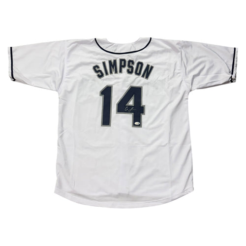 Chandler Simpson Autographed Tampa Bay (White #14) Custom Jersey - Beckett