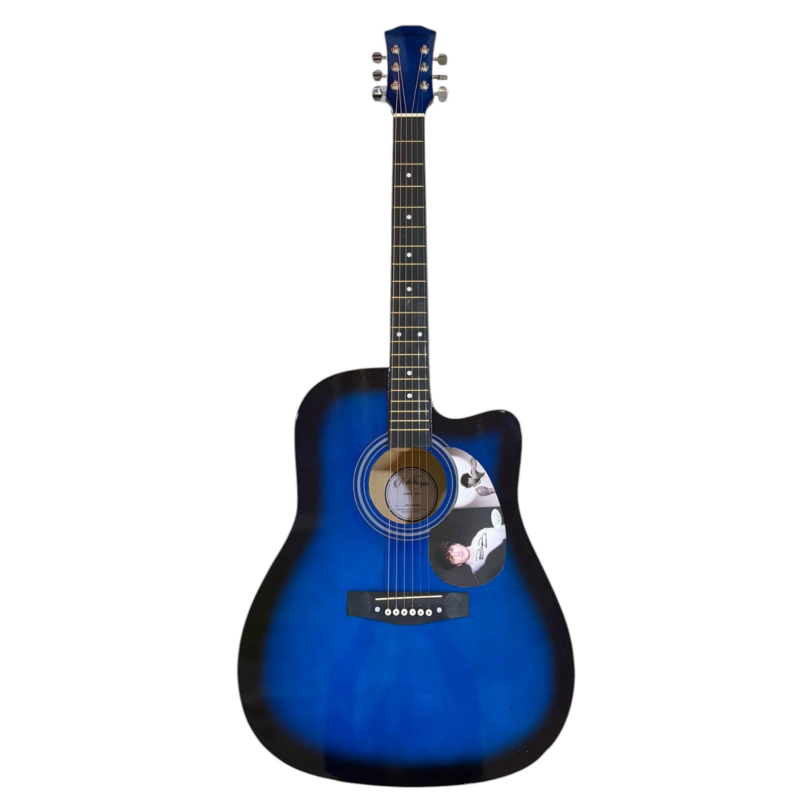 Benson Boone Blue Acoustic Guitar with Autograph - JSA