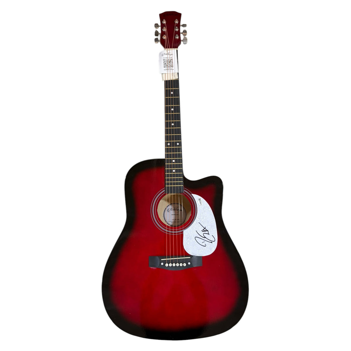 Darius Rucker Red Acoustic Guitar with Autograph - JSA