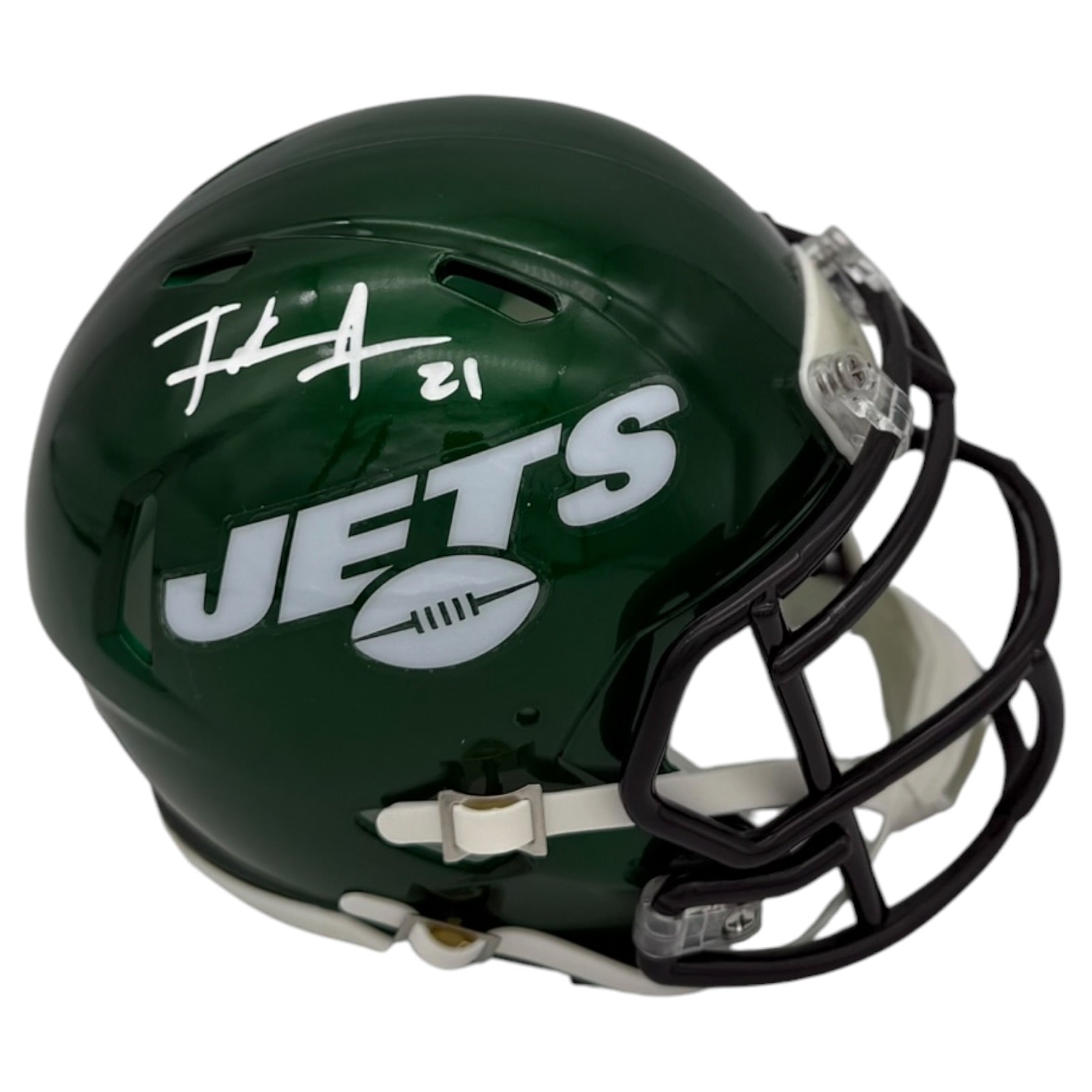 Frank Gore Autographed New York Jets (Speed) Mini Helmet - JSA