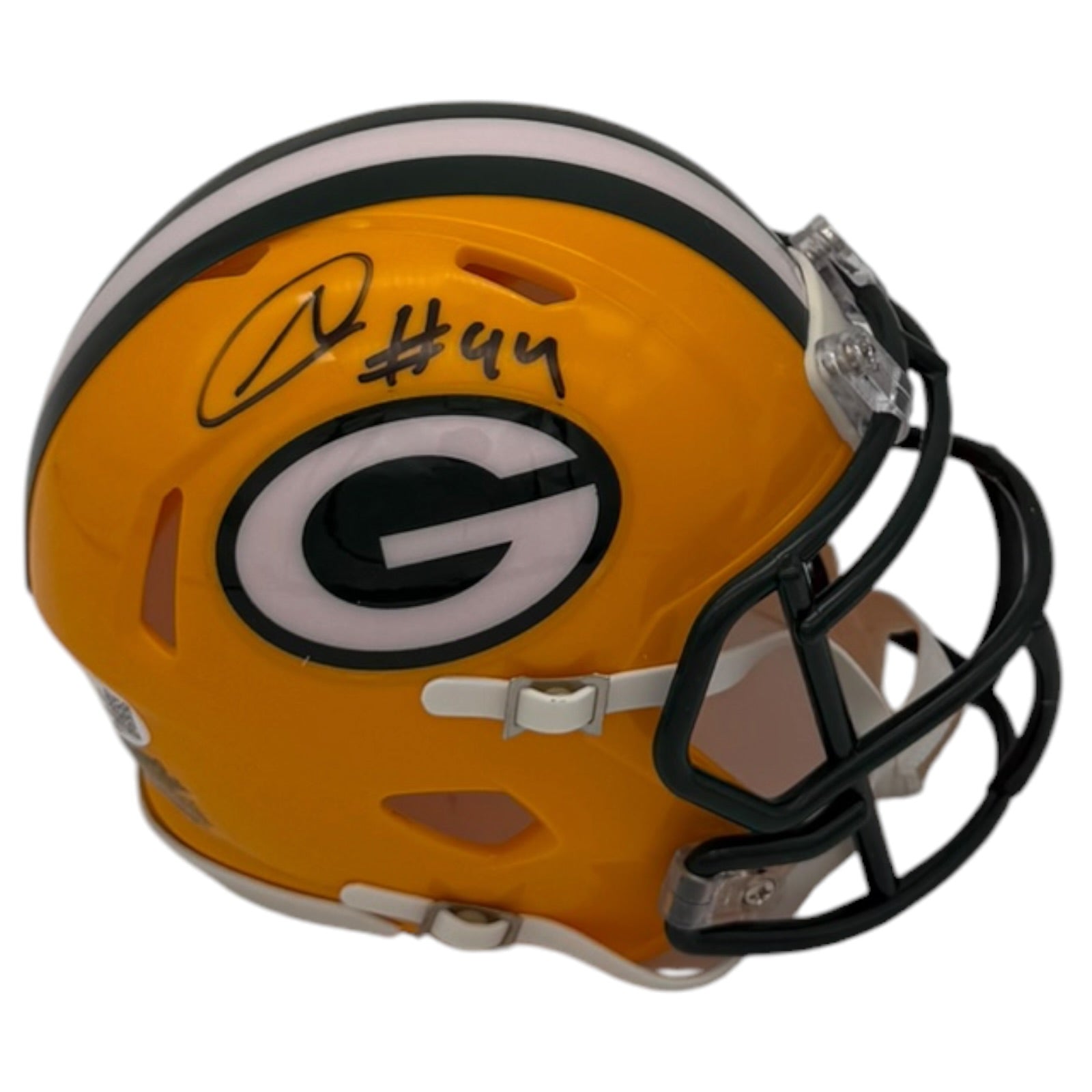 Najeh Davenport Autographed Green Bay Packers (Speed) Mini Helmet - JSA