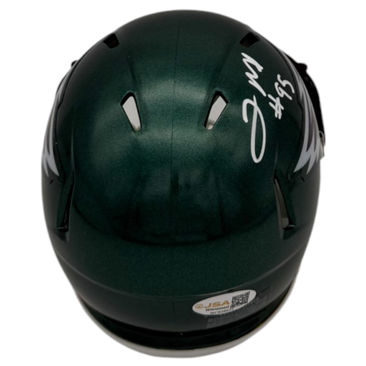 Jerome McDougle Autographed Philadelphia Eagles (Speed) Mini Helmet - JSA