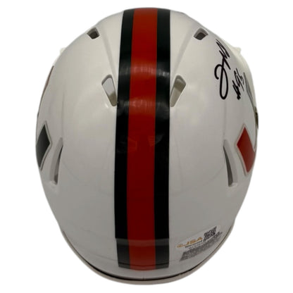 Jerome McDougle Autographed Miami Hurricanes (Speed) Mini Helmet - JSA