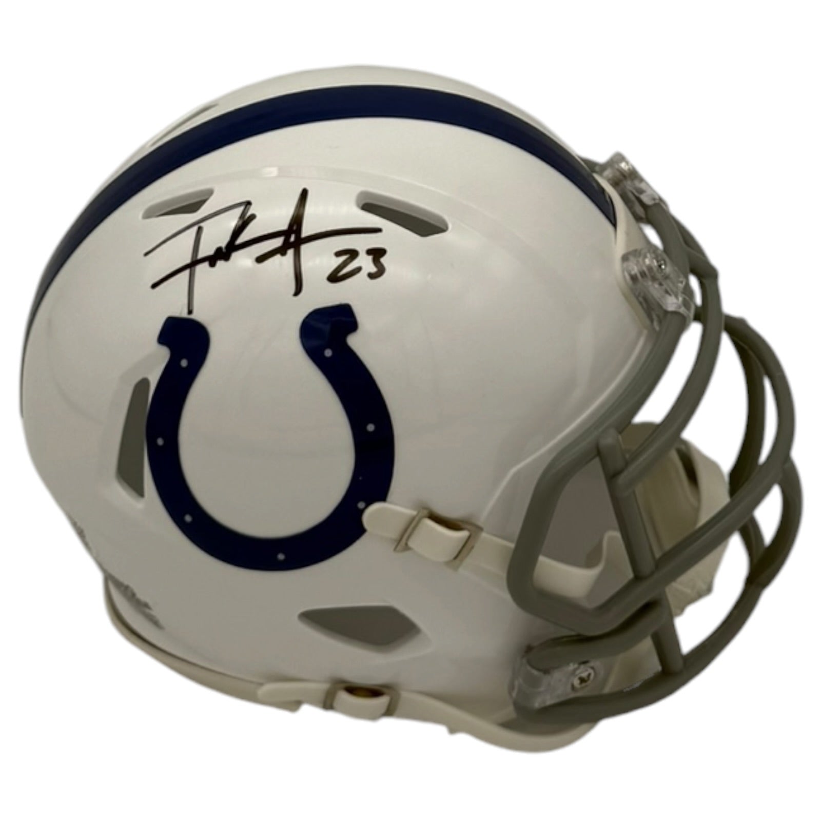 Frank Gore Autographed Indianapolis Colts (Speed) Mini Helmet - JSA