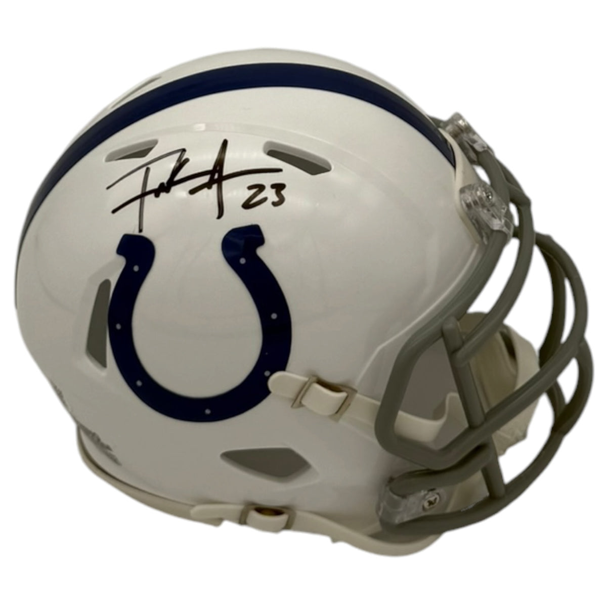 Frank Gore Autographed Indianapolis Colts (Speed) Mini Helmet - JSA