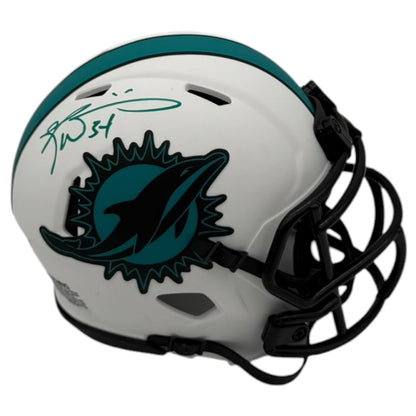Ricky Williams Autographed Miami Dolphins (LUNAR Eclipse Alternate) Mini Helmet - Radtke