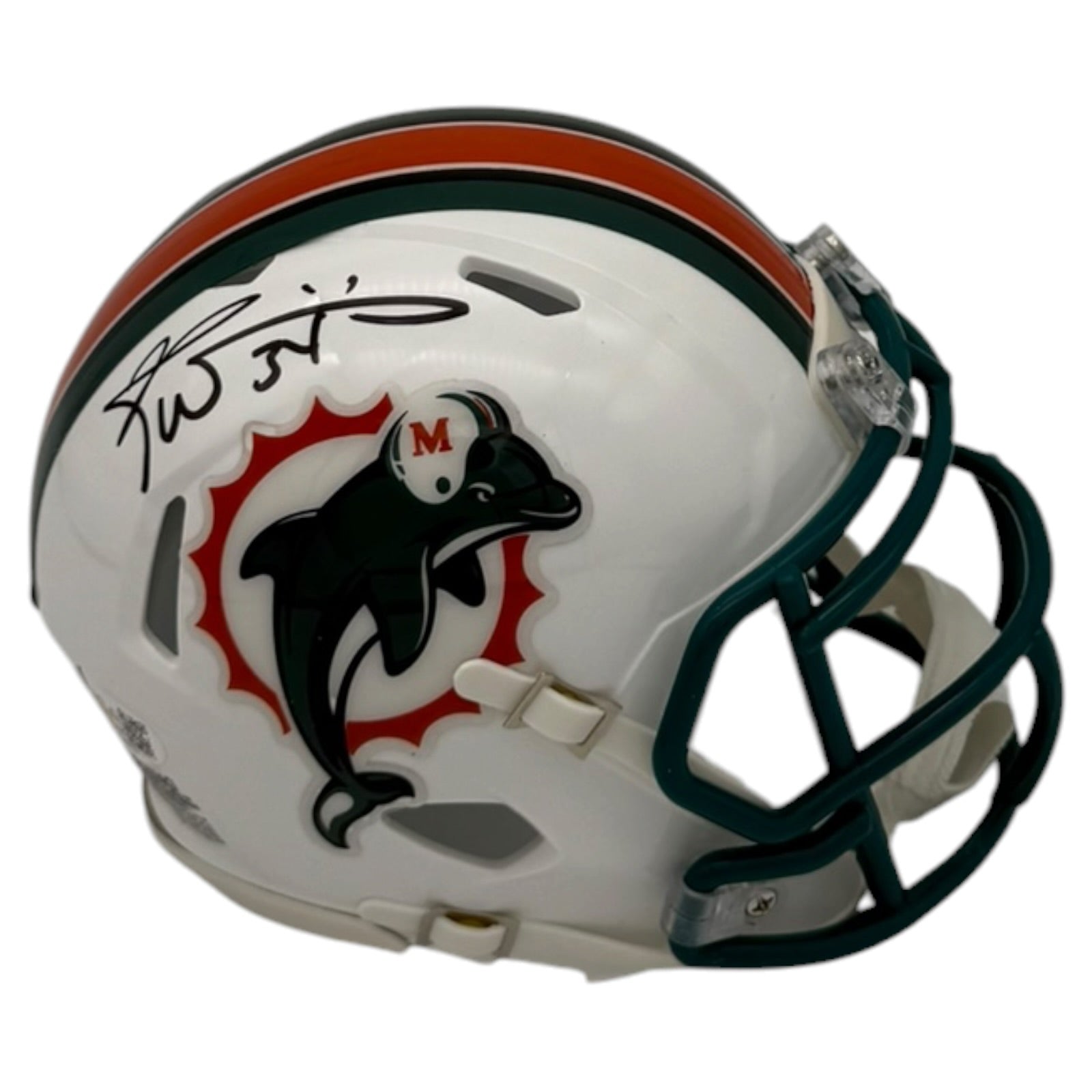 Ricky Williams Autographed Miami Dolphins (Throwback) Mini Helmet - JSA