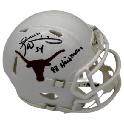 Ricky Williams Autographed Texas Longhorns Mini Helmet w/ "98 Heisman"