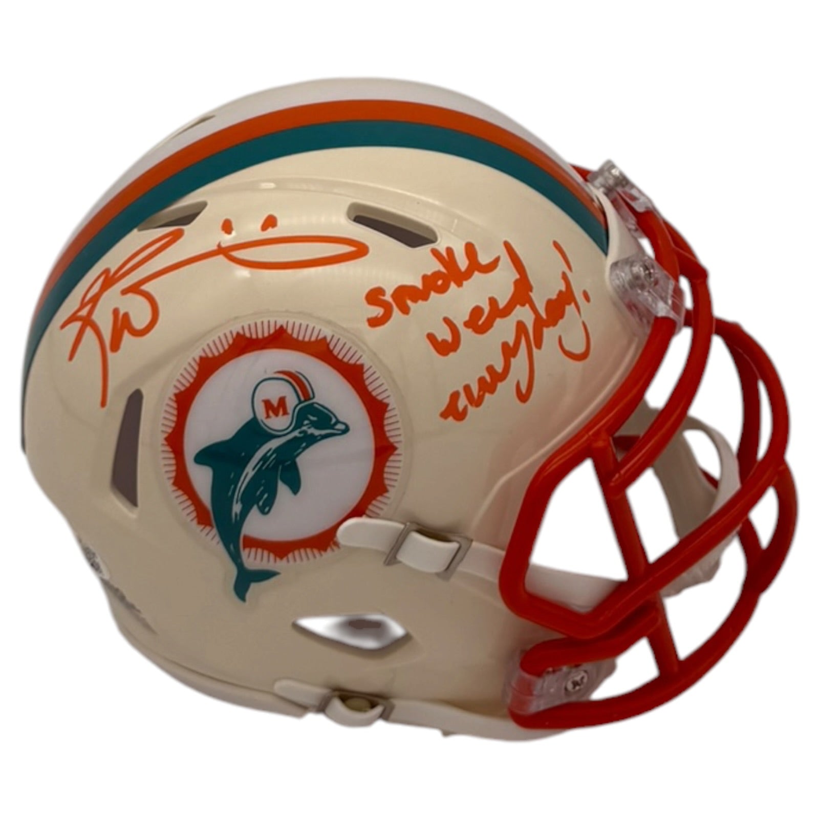 Ricky Williams Autographed Miami Dolphins (Retro) Mini Helmet with 