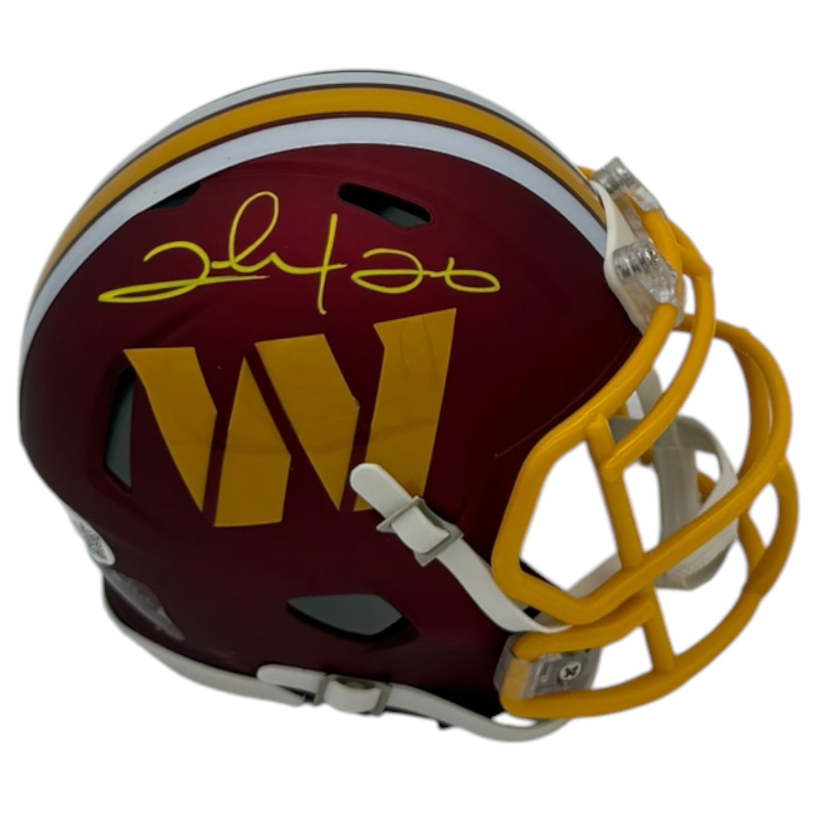 Clinton Portis Autographed Washington Commanders (Speed) Mini Helmet - JSA