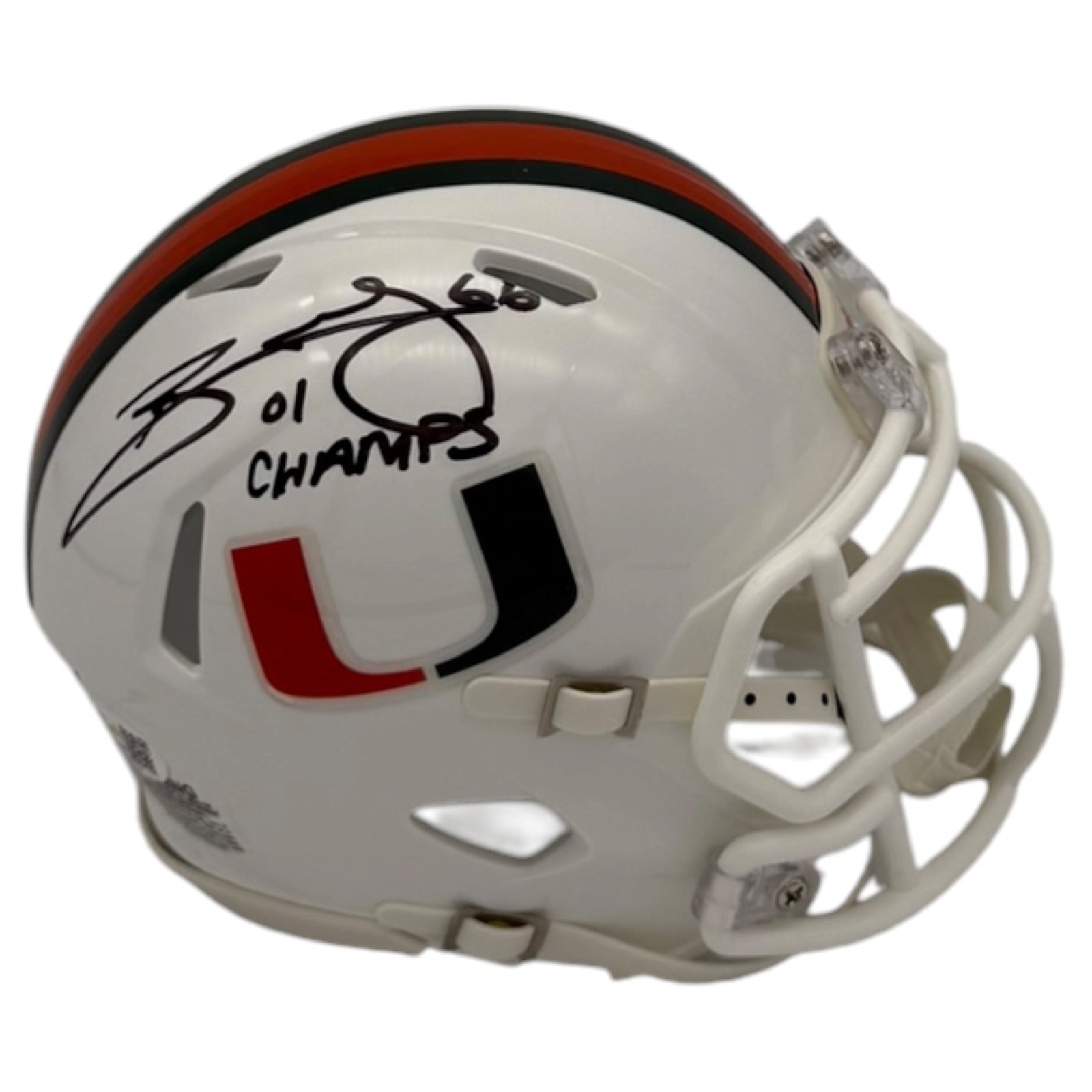 Brett Romberg Autographed Miami Hurricanes (Speed) Mini Helmet - JSA