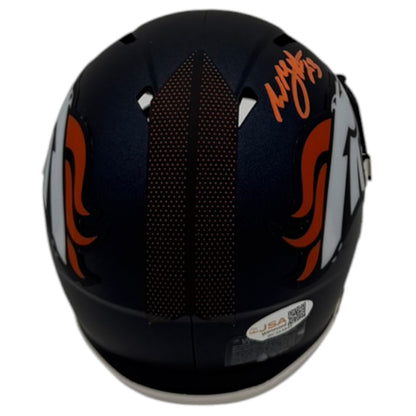 Willis McGahee Autographed Denver Broncos (Speed) Mini Helmet - JSA