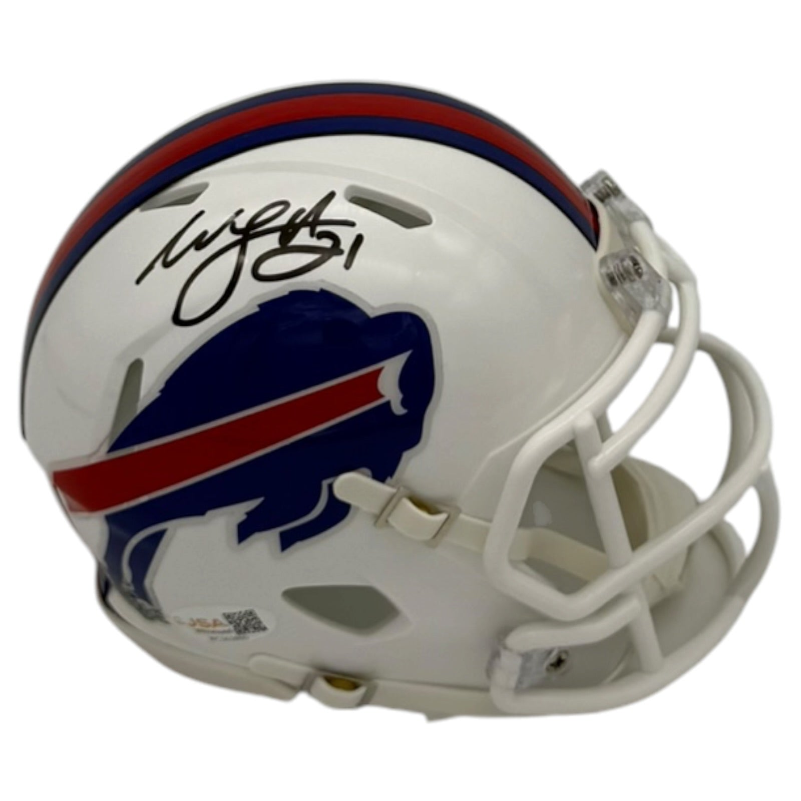 Willis McGahee Autographed Buffalo Bills (Speed) Mini Helmet - JSA