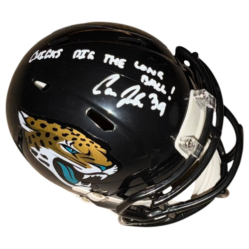 Cam Little Autographed Jacksonville Jaguars (Speed) Mini Helmet w/ Chicks Dig The Long Ball - JSA