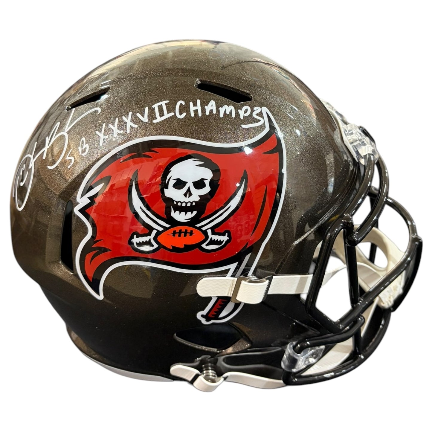 Derrick Brooks Autographed Tampa Bay Buccaneers Deluxe Full-Size Replica Helmet - JSA