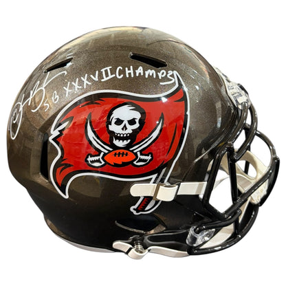 Derrick Brooks Autographed Tampa Bay Buccaneers Deluxe Full-Size Replica Helmet - JSA