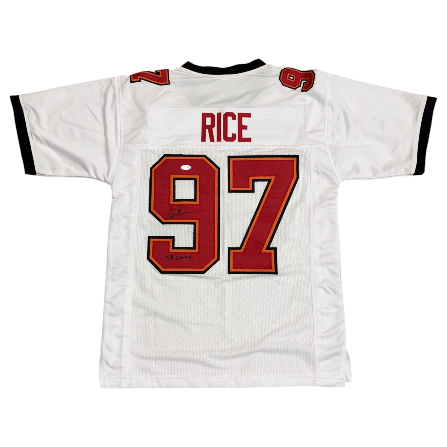 Simeon Rice Autographed Tampa Bay (White #97) Custom Stitched Jersey - JSA