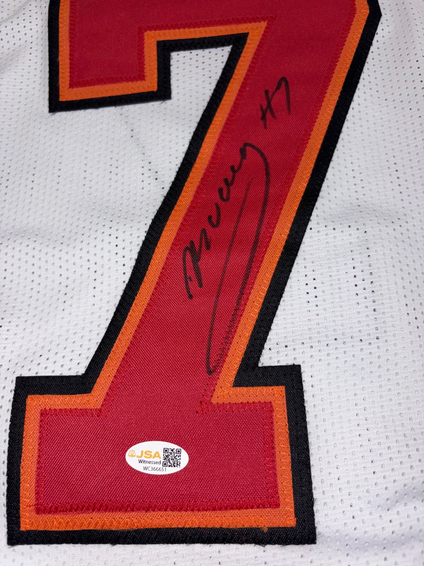 Bucky Irving Autographed Tampa Bay (White #7) Custom Stitched Jersey - JSA