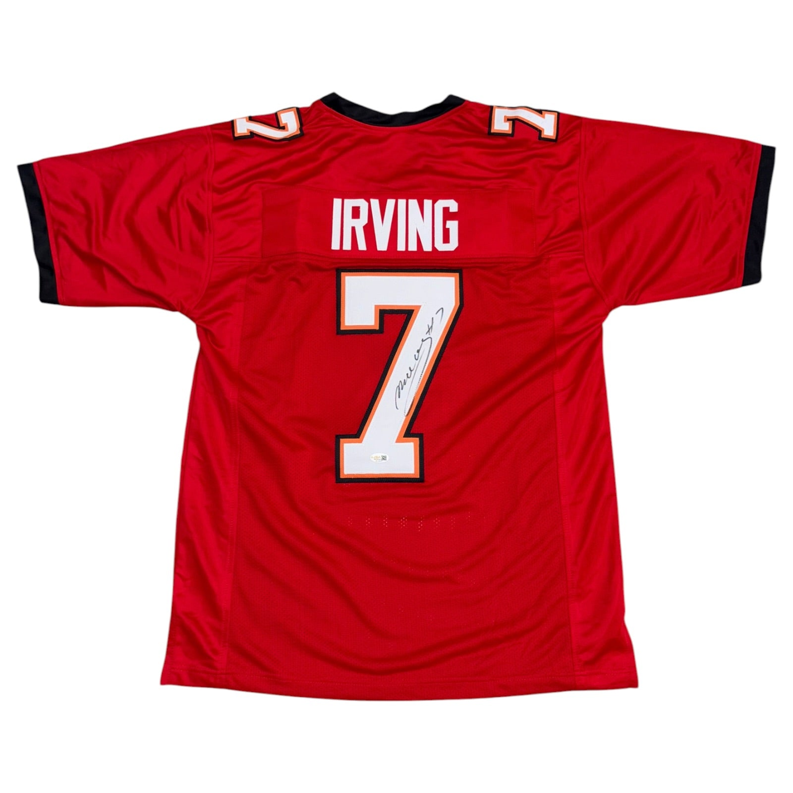 Bucky Irving Autographed Tampa Bay (Red #7) Custom Stitched Jersey - JSA