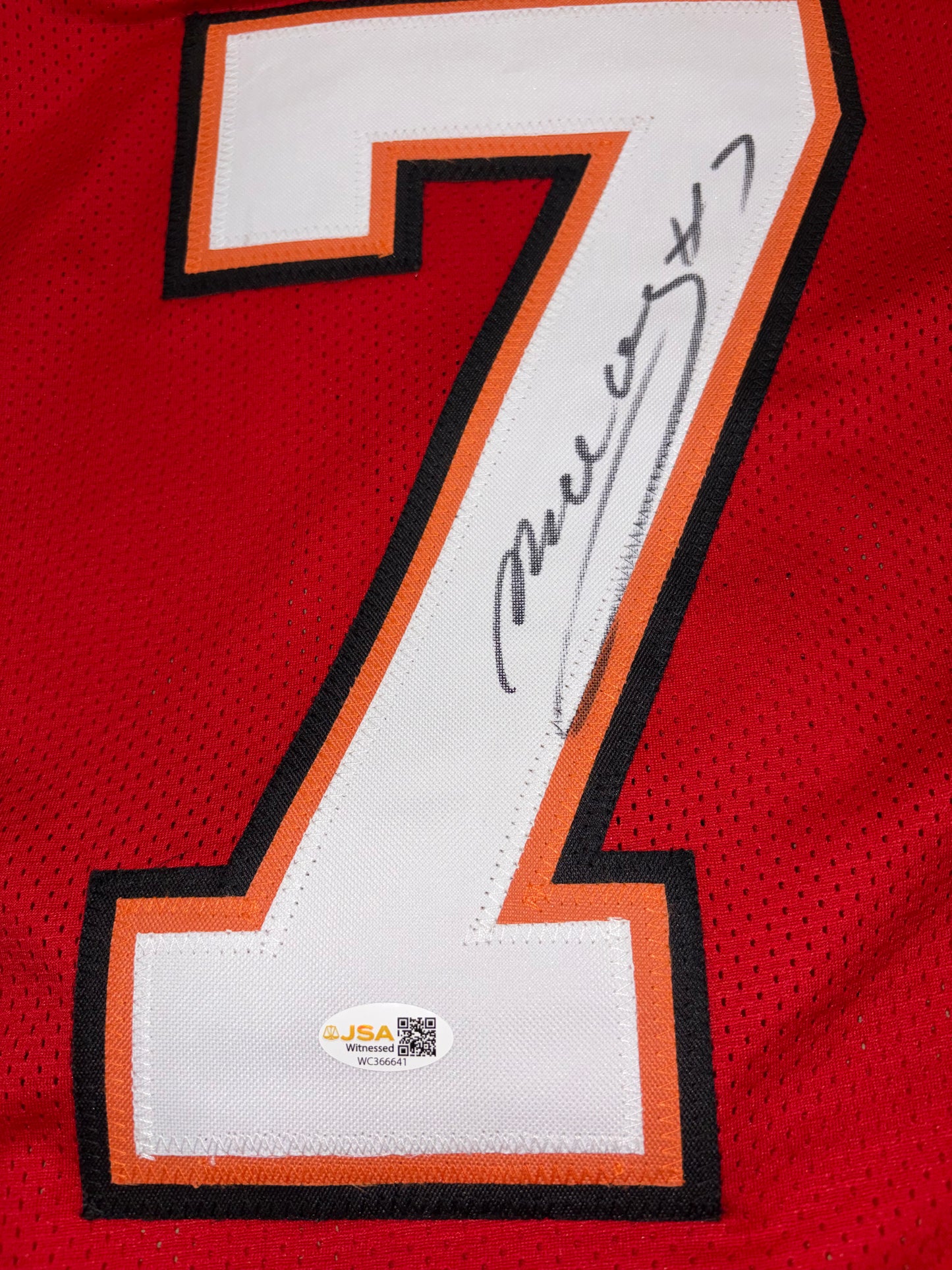 Bucky Irving Autographed Tampa Bay (Red #7) Custom Stitched Jersey - JSA