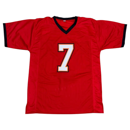 Bucky Irving Autographed Tampa Bay (Red #7) Custom Stitched Jersey - JSA