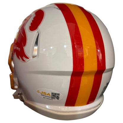 Bucky Irving Autographed Tampa Bay Buccaneers (Throwback) Mini Helmet - JSA