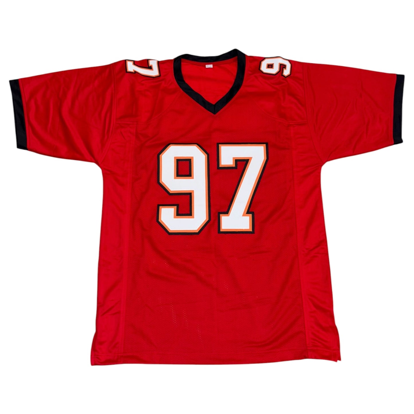 Simeon Rice Autographed Tampa Bay (Red #97) Custom Stitched Jersey - JSA