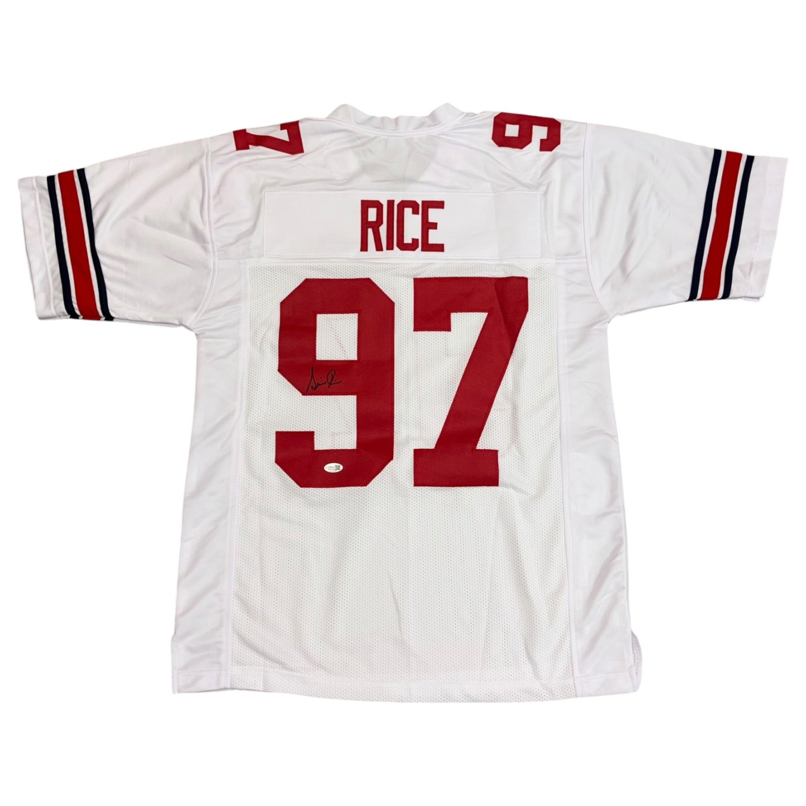 Simeon Rice Autographed Arizona (White #97) Custom Stitched Jersey - JSA