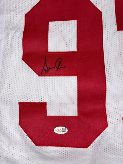 Simeon Rice Autographed Arizona (White #97) Custom Stitched Jersey - JSA