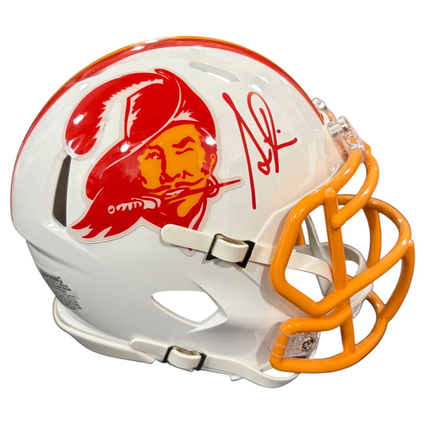 Simeon Rice Autographed Tampa Bay Buccaneers (Creamsicle Throwback) Mini Helmet - JSA