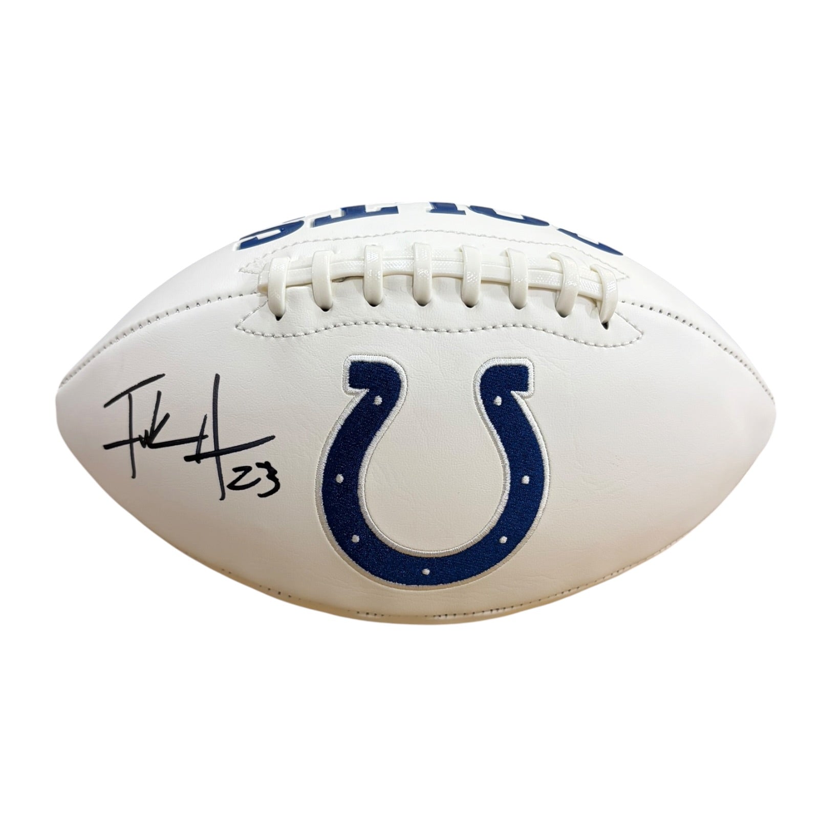 Frank Gore Autographed Indianapolis Colts Logo Football - JSA