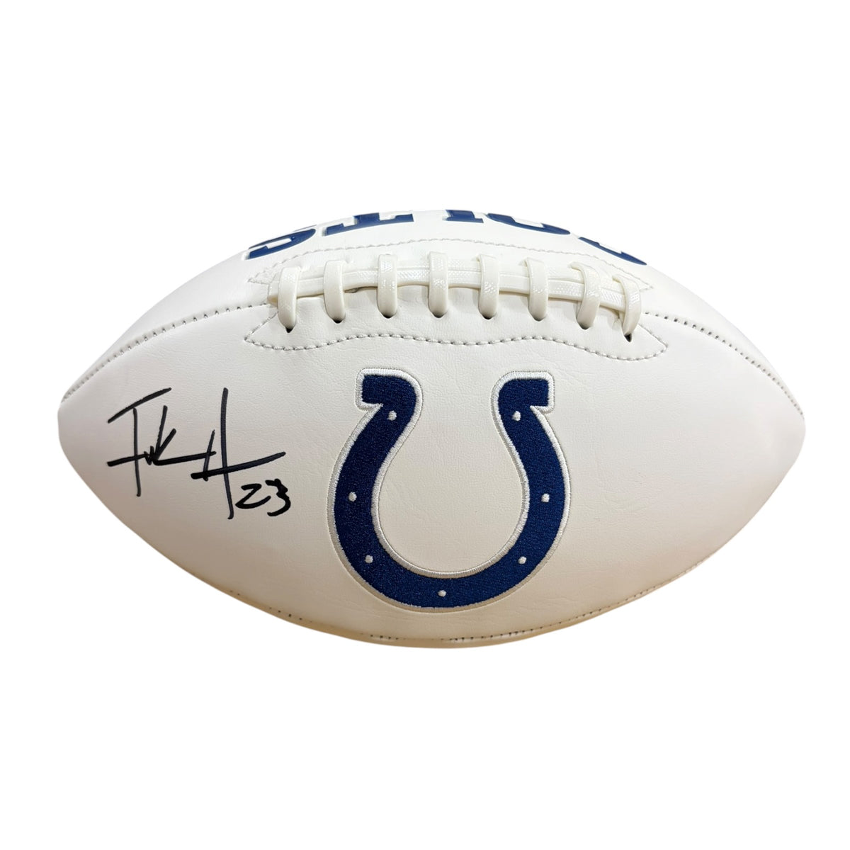 Frank Gore Autographed Indianapolis Colts Logo Football - JSA