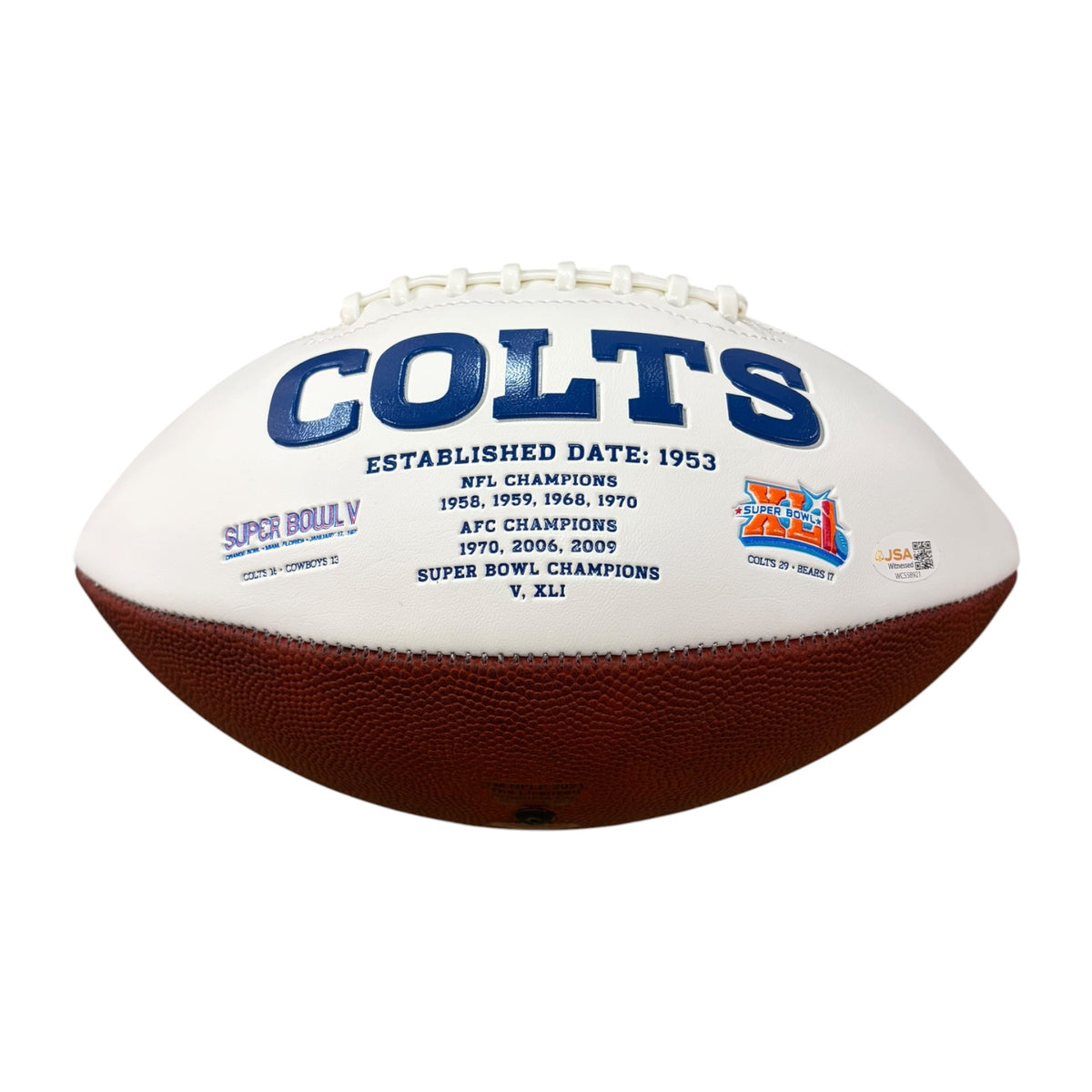 Frank Gore Autographed Indianapolis Colts Logo Football - JSA
