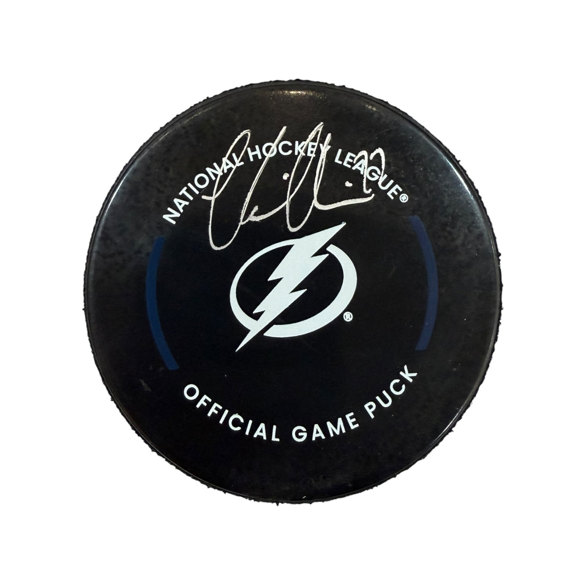 Victor Hedman Autographed Tampa Bay Lightning Official Game Puck - JSA