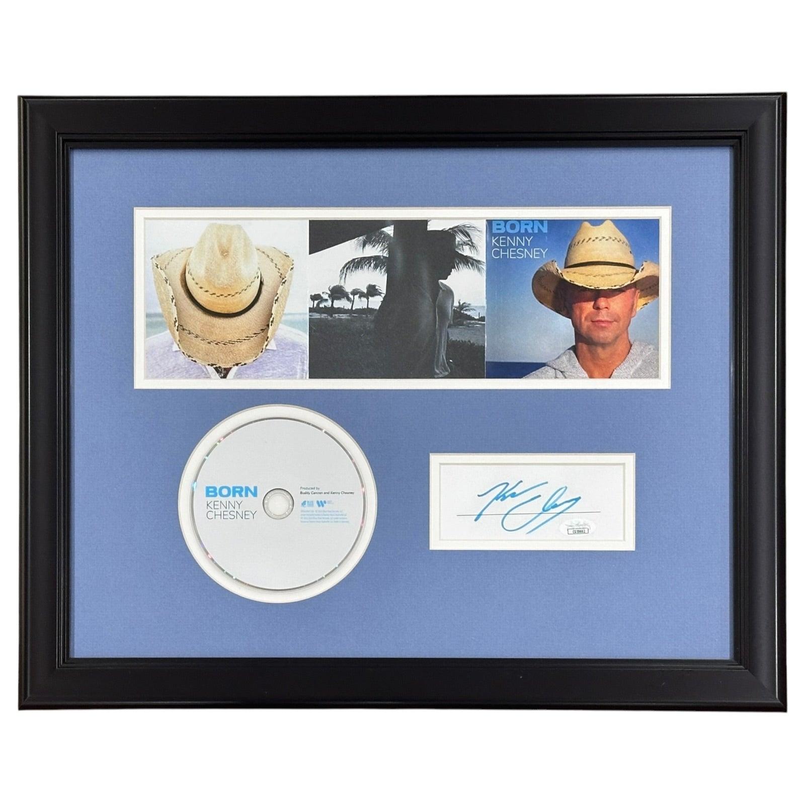 Kenny Chesney Autographed Country Music Born CD Deluxe Framed Piece - JSA