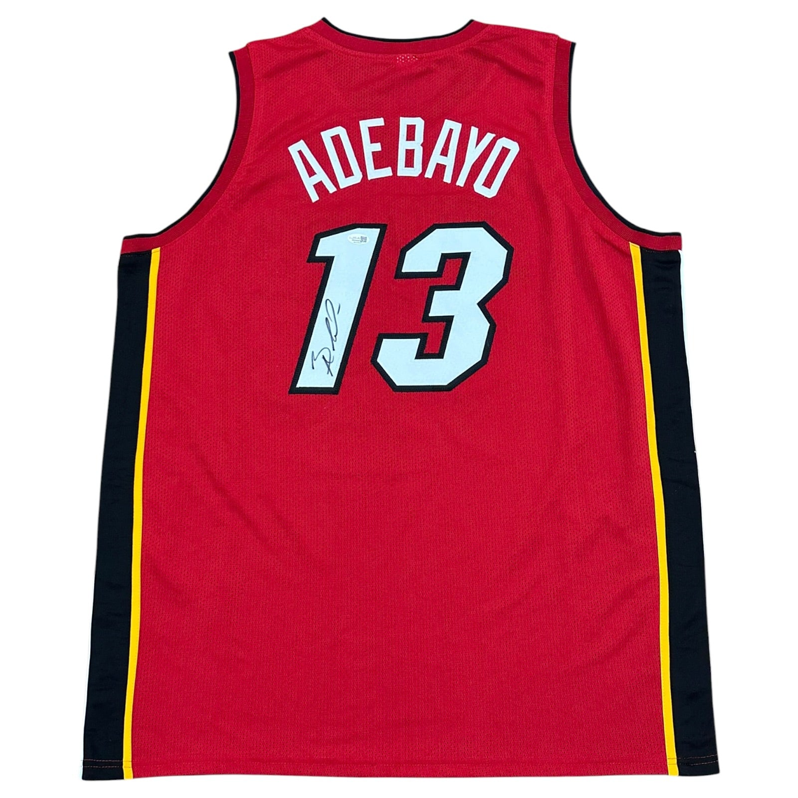 Bam Adebayo Autographed Miami (Red #13) Custom Jersey - JSA