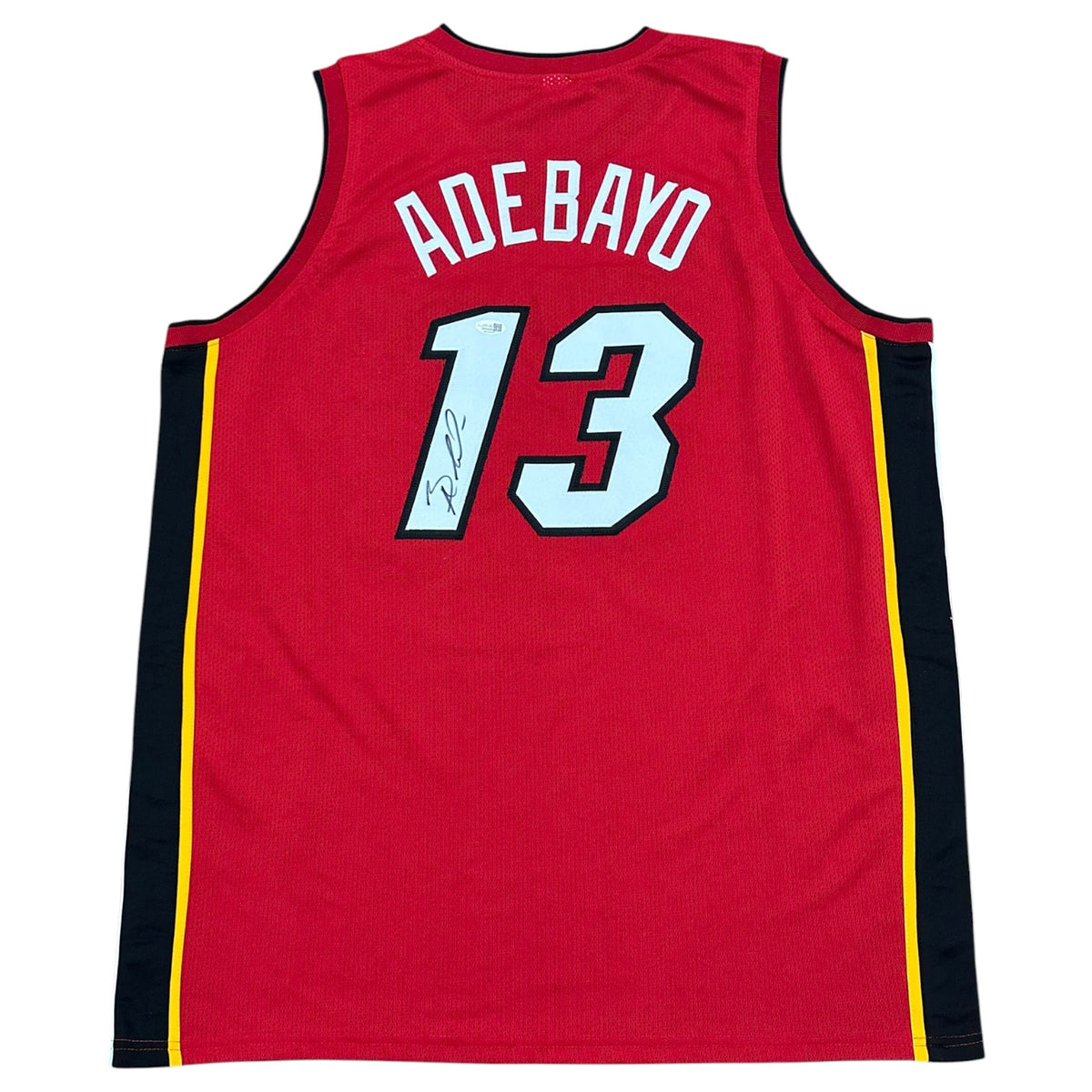 Bam Adebayo Autographed Miami (Red #13) Custom Jersey - JSA