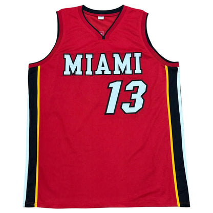 Bam Adebayo Autographed Miami (Red #13) Custom Jersey - JSA