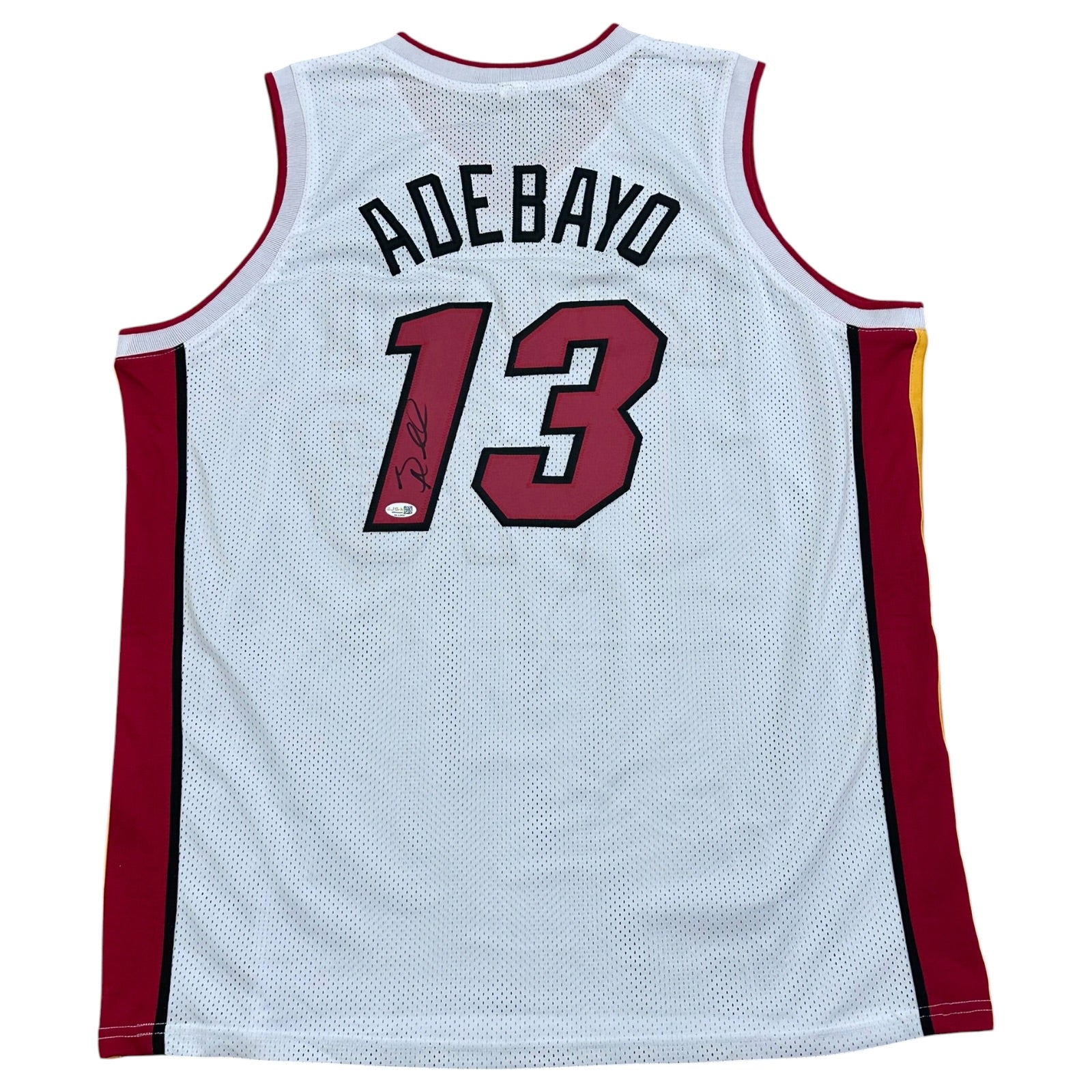 Bam Adebayo Autographed Miami (White #13) Custom Jersey - JSA