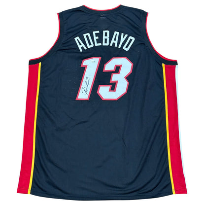 Bam Adebayo Autographed Miami (Black #13) Custom Jersey - JSA