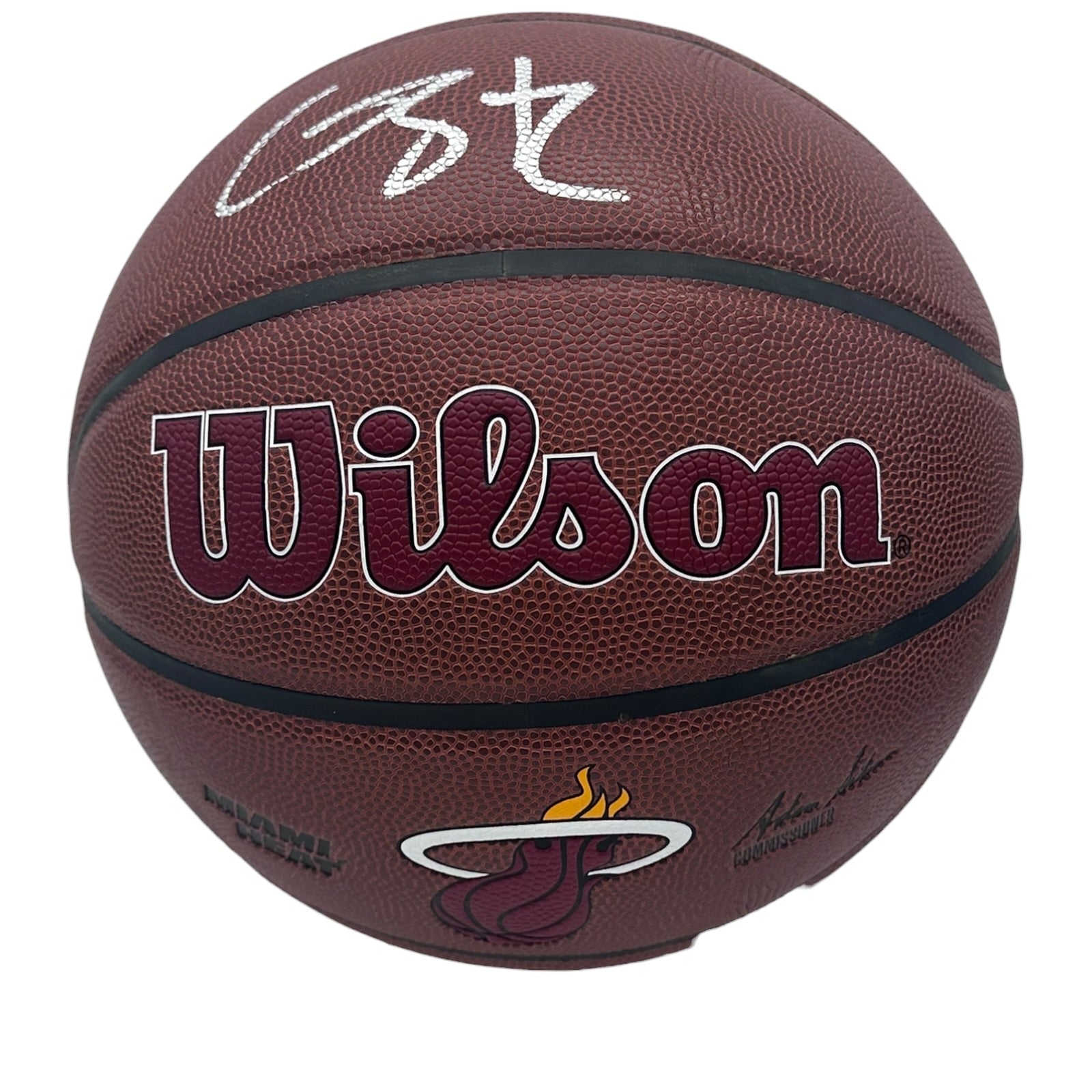 Caron Butler Autographed Miami Heat Logo Basketball - JSA
