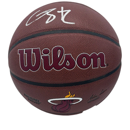 Caron Butler Autographed Miami Heat Logo Basketball - JSA