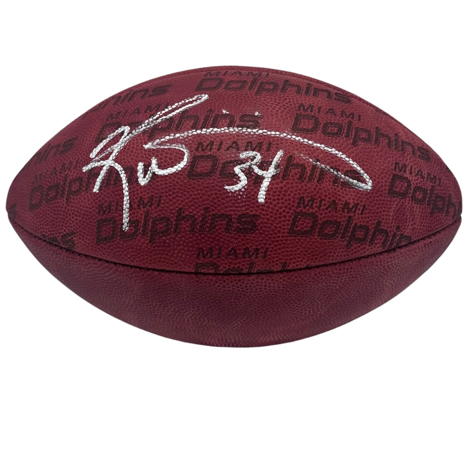 Ricky Williams Autographed Miami Dolphins The Duke Official Leather Football - JSA