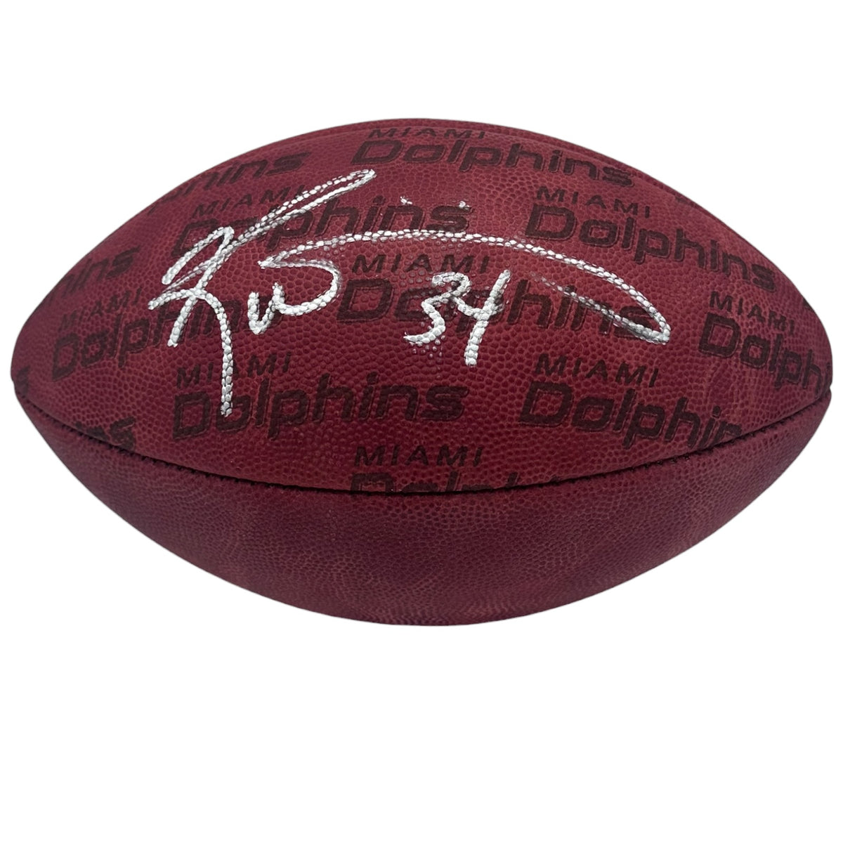 Ricky Williams Autographed Miami Dolphins The Duke Official Leather Football - JSA