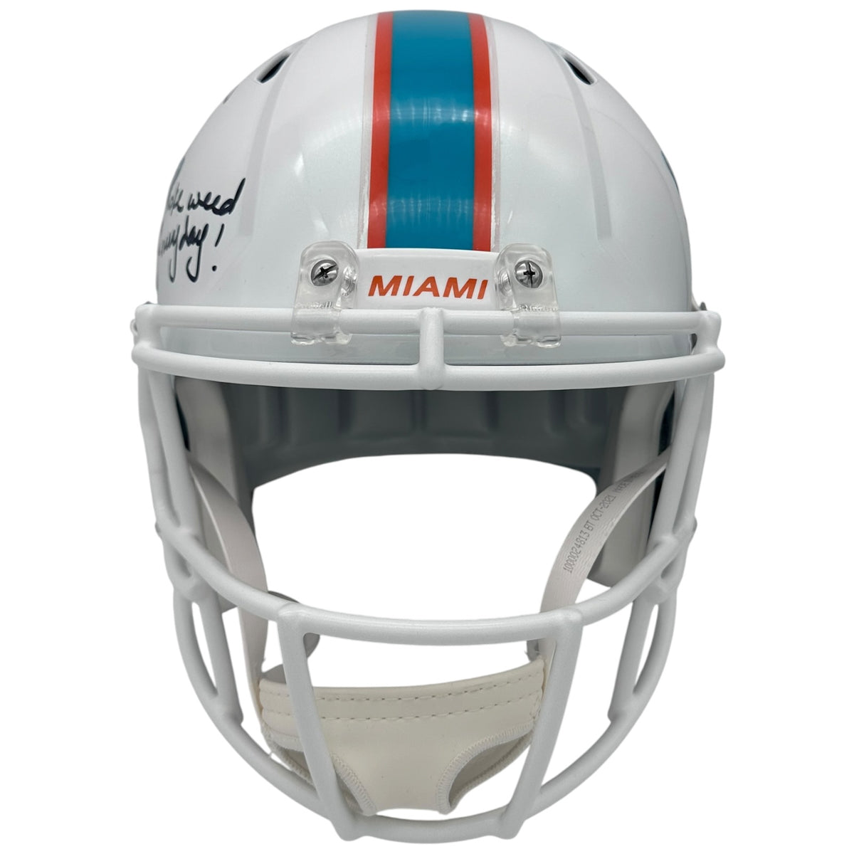 Ricky Williams Autographed Miami Dolphins (Speed) Full-Size Replica Helmet w/ "Smoke Weed Everyday", "Puff, Puff, Run" - JSA