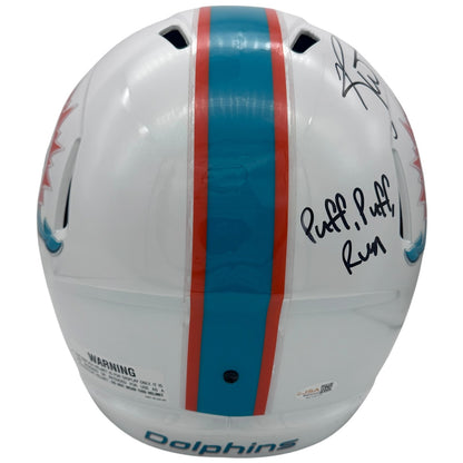 Ricky Williams Autographed Miami Dolphins (Speed) Full-Size Replica Helmet w/ "Smoke Weed Everyday", "Puff, Puff, Run" - JSA