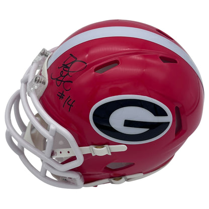 David Greene Autographed Georgia Bulldogs Mini Helmet