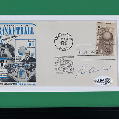 Red Auerbach Autographed Boston Celtics (Cigar) Deluxe Framed 11x14 Photo Piece with Signature - JSA