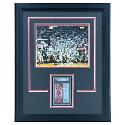 Ray Allen Autographed Miami Heat (Game-Tying Shot) Signature Series Card Frame - Beckett