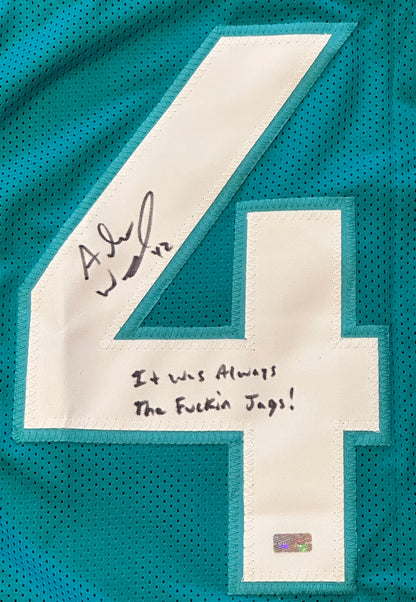Andrew Wingard Autographed Jacksonville (Teal #42) Custom Jersey w/ "It was Always the Fuckin Jags"